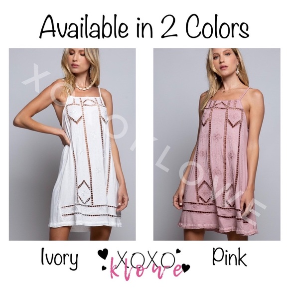 POL Pink Embroidered Cutwork Sleeveless Dress - Picture 12 of 12